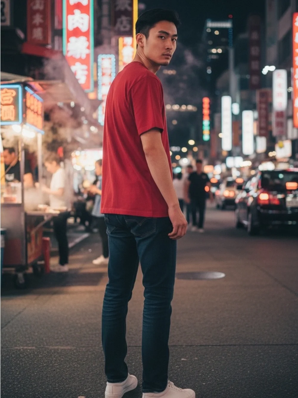 Levi's White and Deep Red Crew Neck Tee Duo